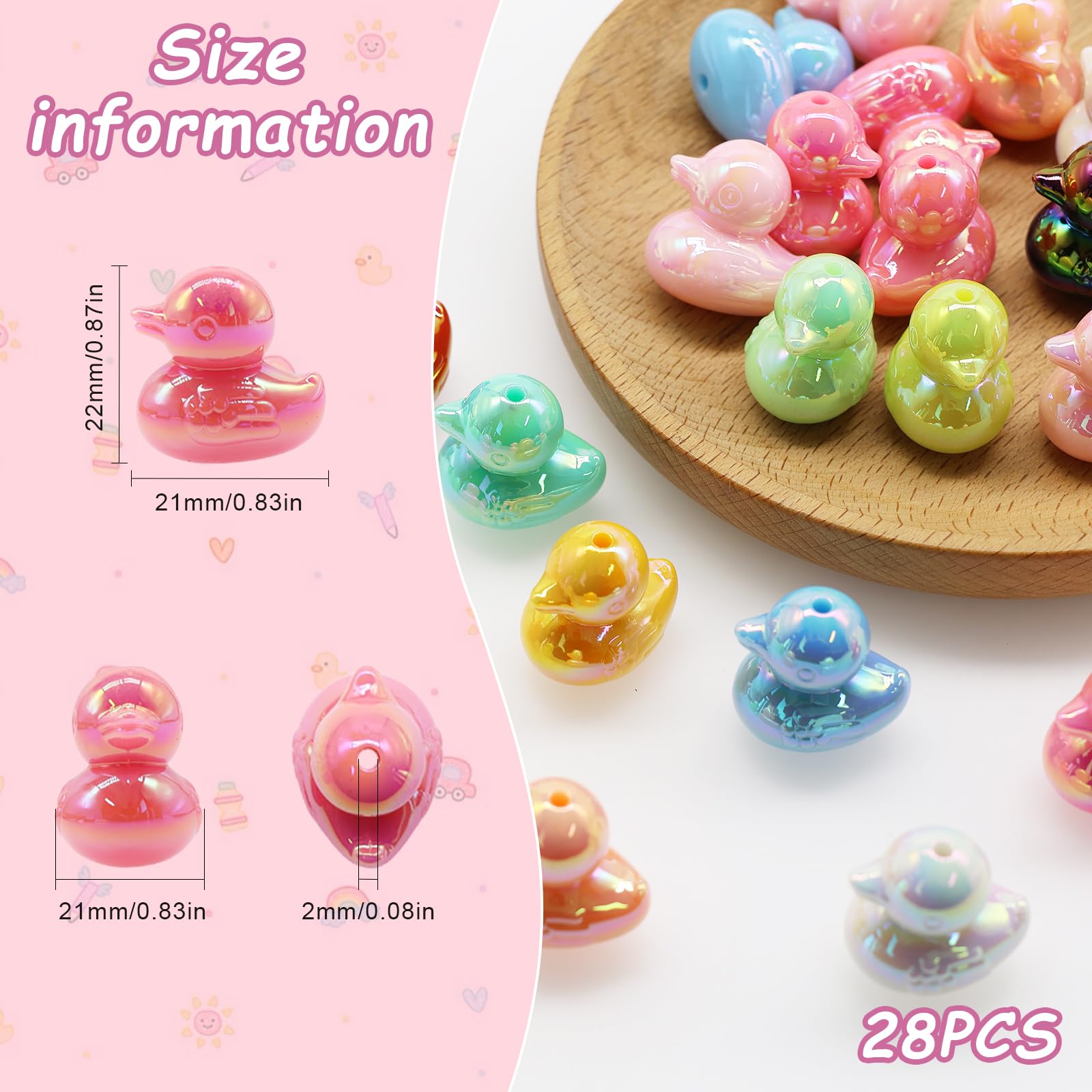 Amazon.co.jp: Decoendiy 28個 樹脂フォーカルビーズ ペン用、樹脂 