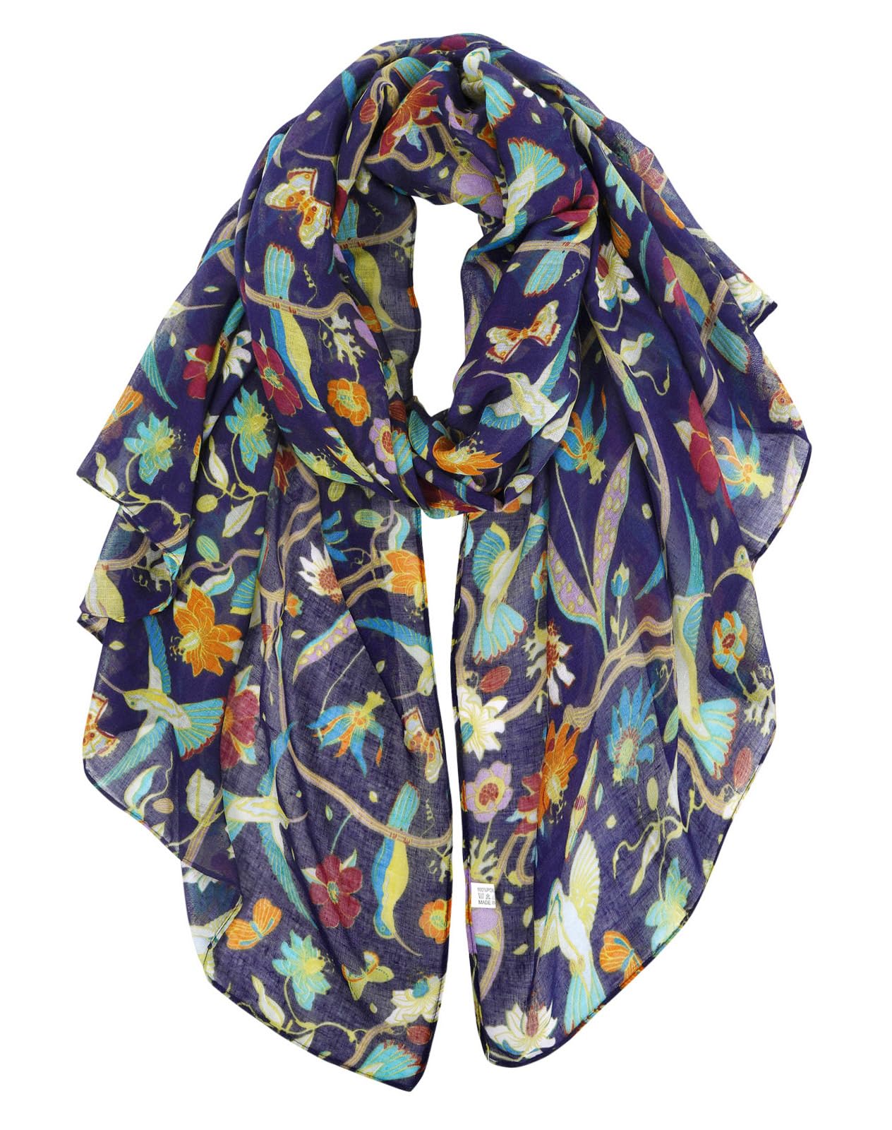 GERINLY Floral Bird Scarf
