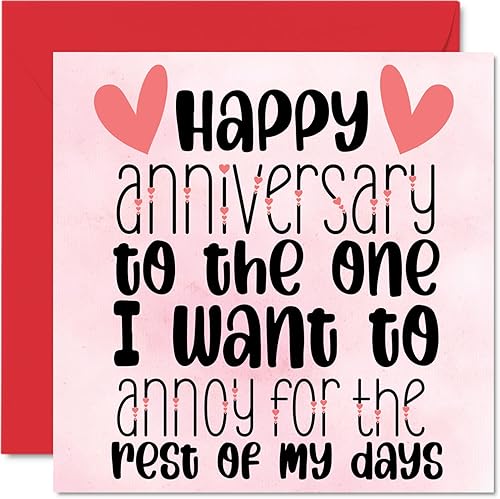 Tarjeta de aniversario para mujeres, hombres, ella, él, The One I Want To Annoy, divertida tarjeta de aniversario de boda para marido, esposa, Tarjeta de aniversario para mujeres, hombres, ella, él, The One I Want To Annoy, divertida tarjeta de aniversario de boda para marido, esposa,