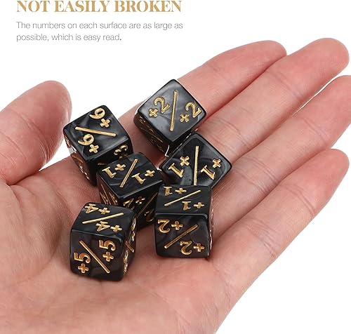 Miniatura 2 de Toddmomy 24 piezas de dados de acrílico, cubo de dados positivos y negativos, accesorios de juego para niños, juguetes de aprendizaje (negro)