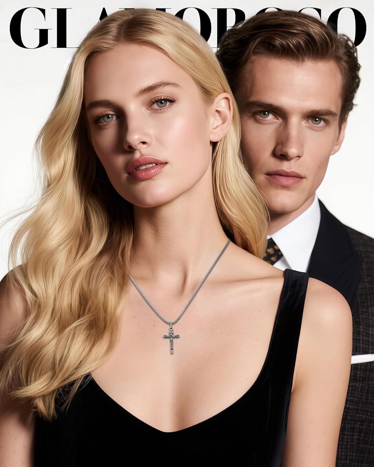 Crucifix Cross Necklace - Exquisite Jesus Pendant, Slatted Cross, Fade-Resistant, Skin-friendly, Christian Jewelry for Men and Women - Image 3