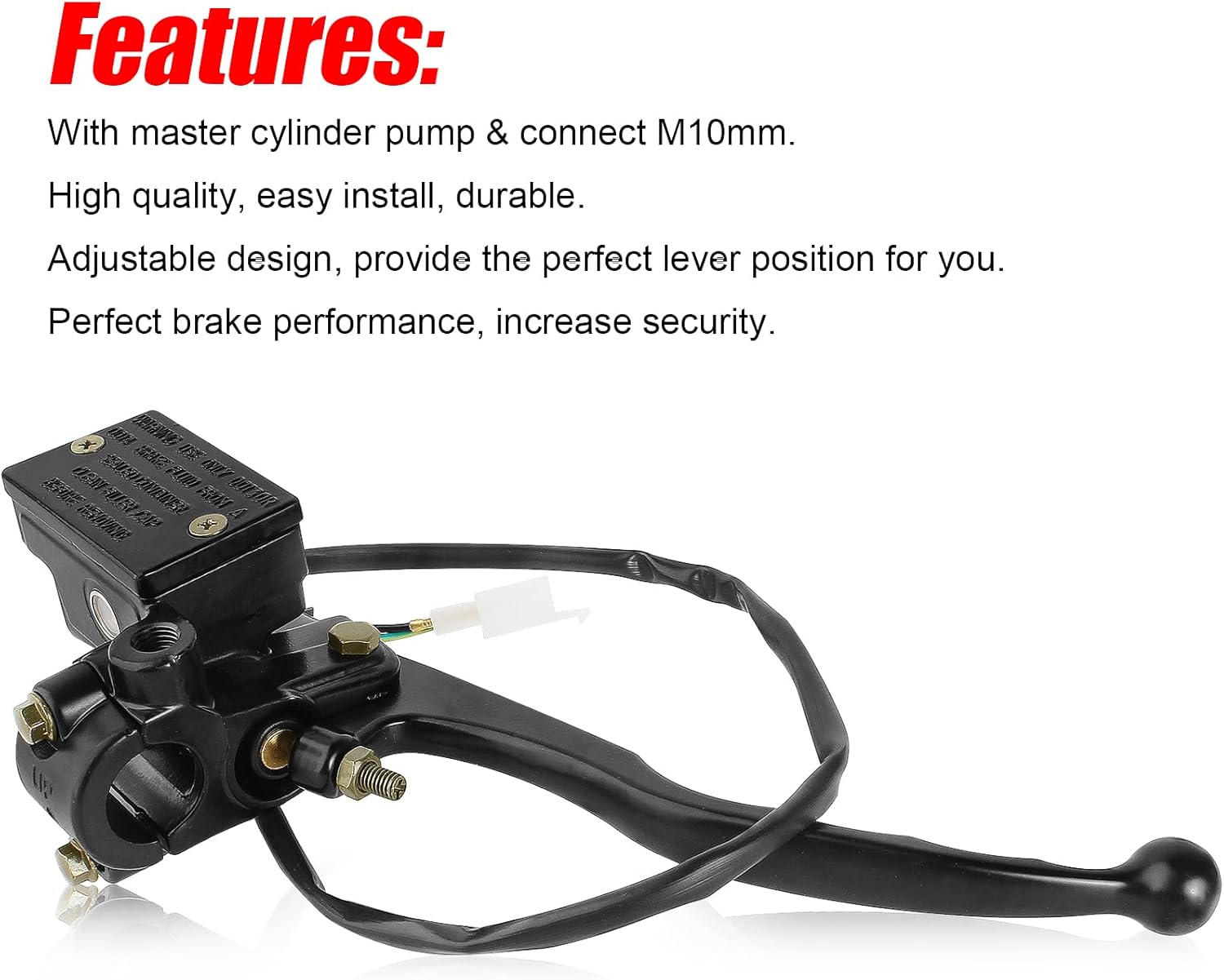 Hydraulic Brake Master Cylinder Right Lever Compatible with Yamaha XT600 XT550 XT350 TT250 XT225