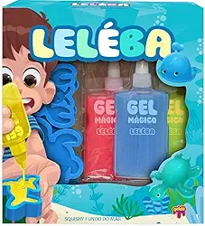 Slime Leleba, Gel Mágico 3 cores, Doce Brinquedo