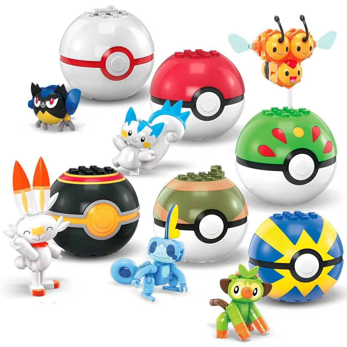 Amazon.co.jp: メガ ポケモン ポケボール フィギュア 組み立て 6点