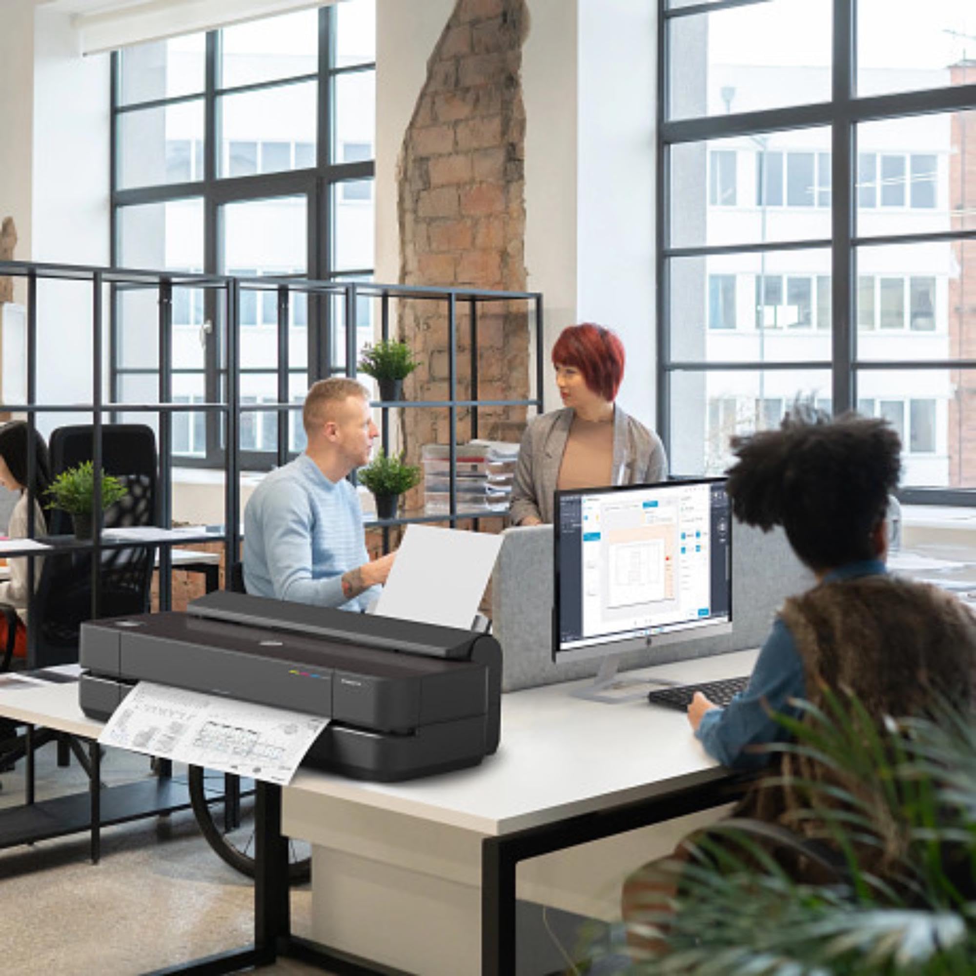 HP DesignJet T210 Stampante per Grandi Formati da 61 cm 8AG32D, Formati supportati da A4 ad A1, velocità 59 Pagine A1 all’Ora, Gigabit Ethernet, USB, Wi-Fi, Garanzia 1 Anno, Nero