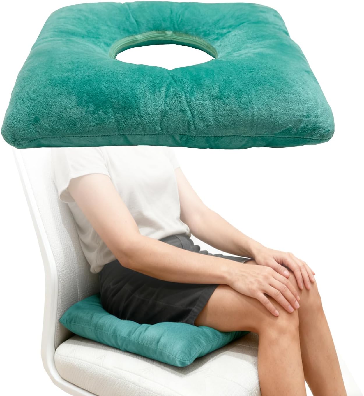 Donut Pillow for Bed Sores Pressure Ulcer Relief Seat Cushion Butt Pillows for Sitting After BBL Hip Surgery Postpartum Medical Ring Cushion for Tailbone Pain Hemorrhoid Pillow Doughnut Pad (Grey)
