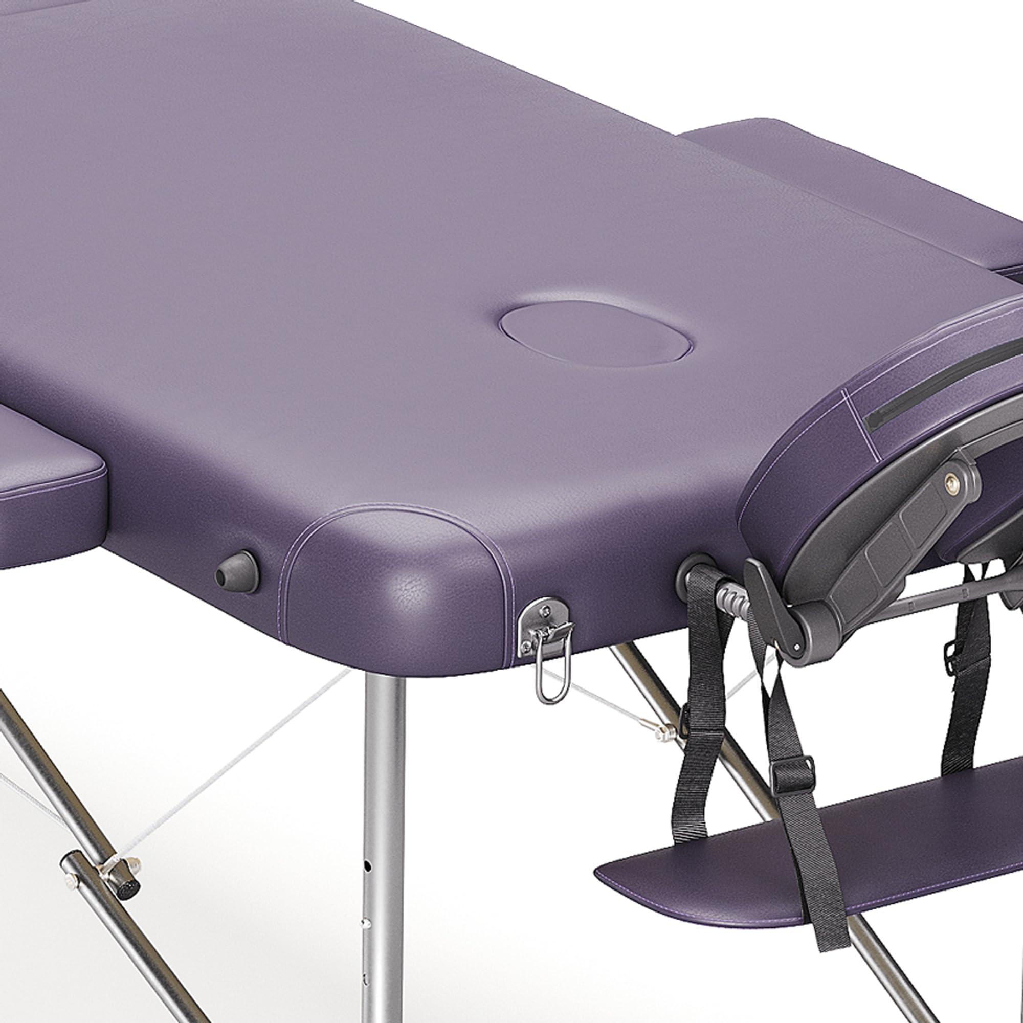 Beltom® Mobile Massagetisch Massageliege Massagebank 3 zonen klappbar Aluminium + Tasche - Lila