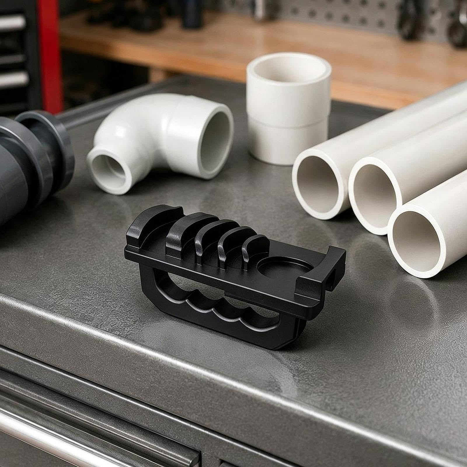 Svasatore Tubo PVC Utensile Sbavatore Tubazione Strumento Professionale Alluminio Manico Ergonomico Adatto per Laboratori Tecnici Uso Casalingo, Nero