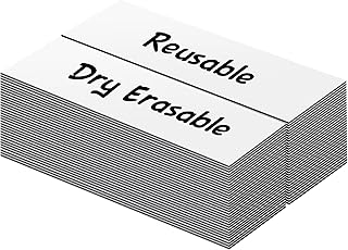 LLPT Dry Erase Magnetic Labels 1" x 3" 50 Packs Blank Writable Magnet Stickers Reusable for Refrigerator Shelf Whiteboard Toolbox Craft and Other Metallic Surfaces White (DML1030WT)
