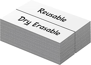 LLPT Magnetic Labels 50 Pieces Blank Engravable Magnetic Stickers, Reusable for Desktop, DIY, Chalkboard, White 2.5cm x 8cm (DML1030WT)