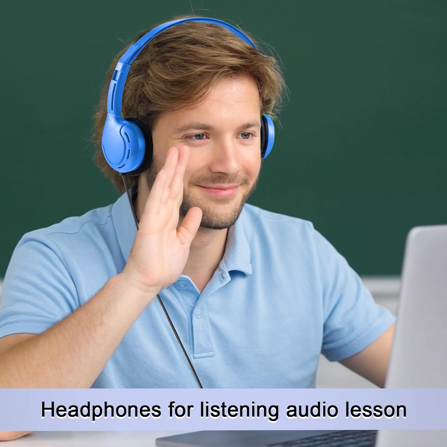 Yunsailing 10 Pack Bulk Over Ear Headphones Set On Ear Headsets Earphones with Adjustable Headband and 3.5mm Plug for Group Learning, Computer Lab, Library, Online Lesson (Multicolor) - Image 5