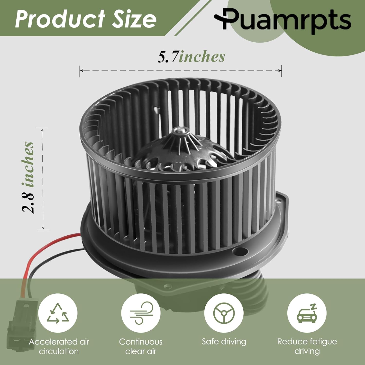 AC Heater Blower Motor Compatible with Chevy, Pontiac Vehicles - Cobalt 2005-2010, HHR 2006-2011 | G4 2005-2006, G5 2007-2010 - Replace# 75778