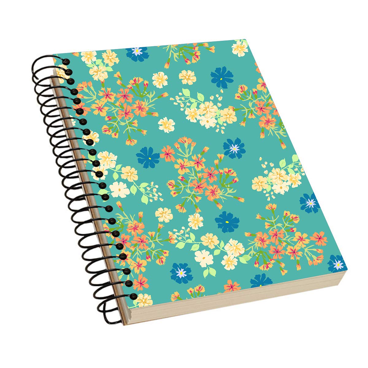Pruébame Spiral Bound Notebook, Plain Notebook, Size A5 Floral
