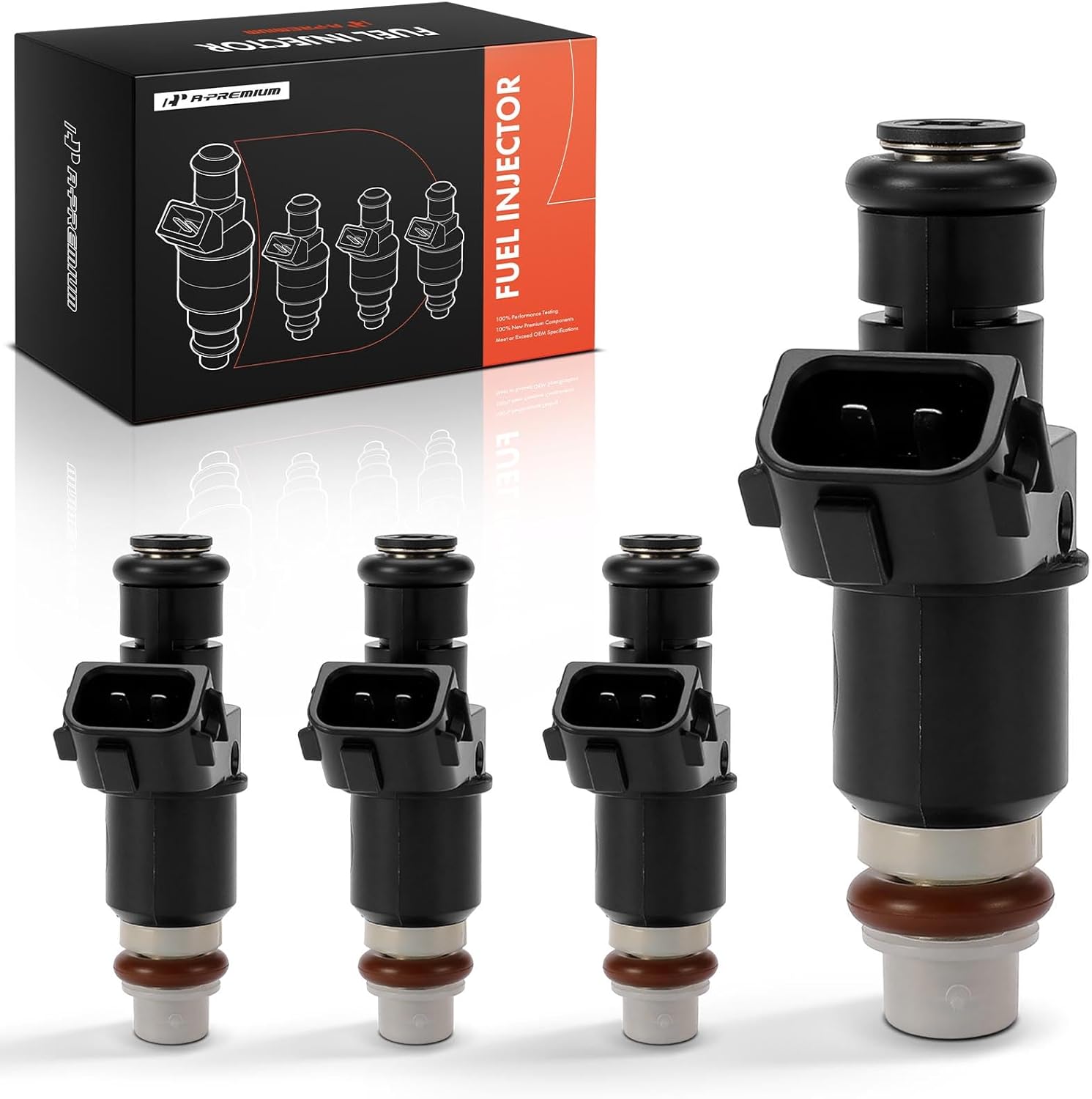 A-Premium Set of 4 Fuel Injectors Compatible with Honda S2000 2006 2007 2008 2009 2.2L, Replace# 16450PZX003