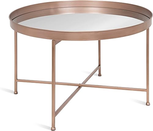 Kate and Laurel Celia - Mesa de centro redonda con espejo