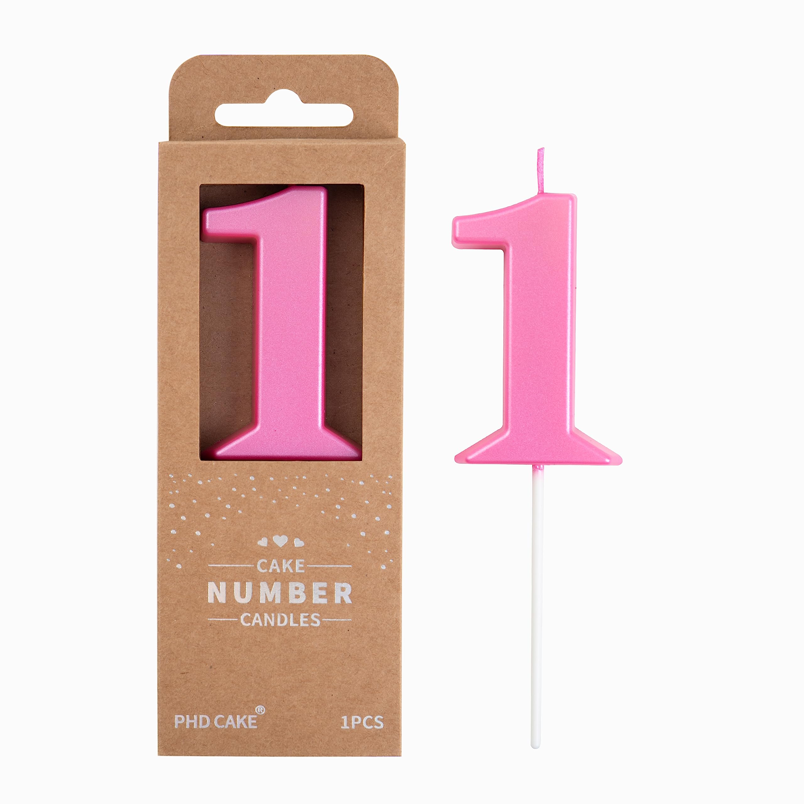 Black Birthday Candles - 2 Number Cake Toppers -24