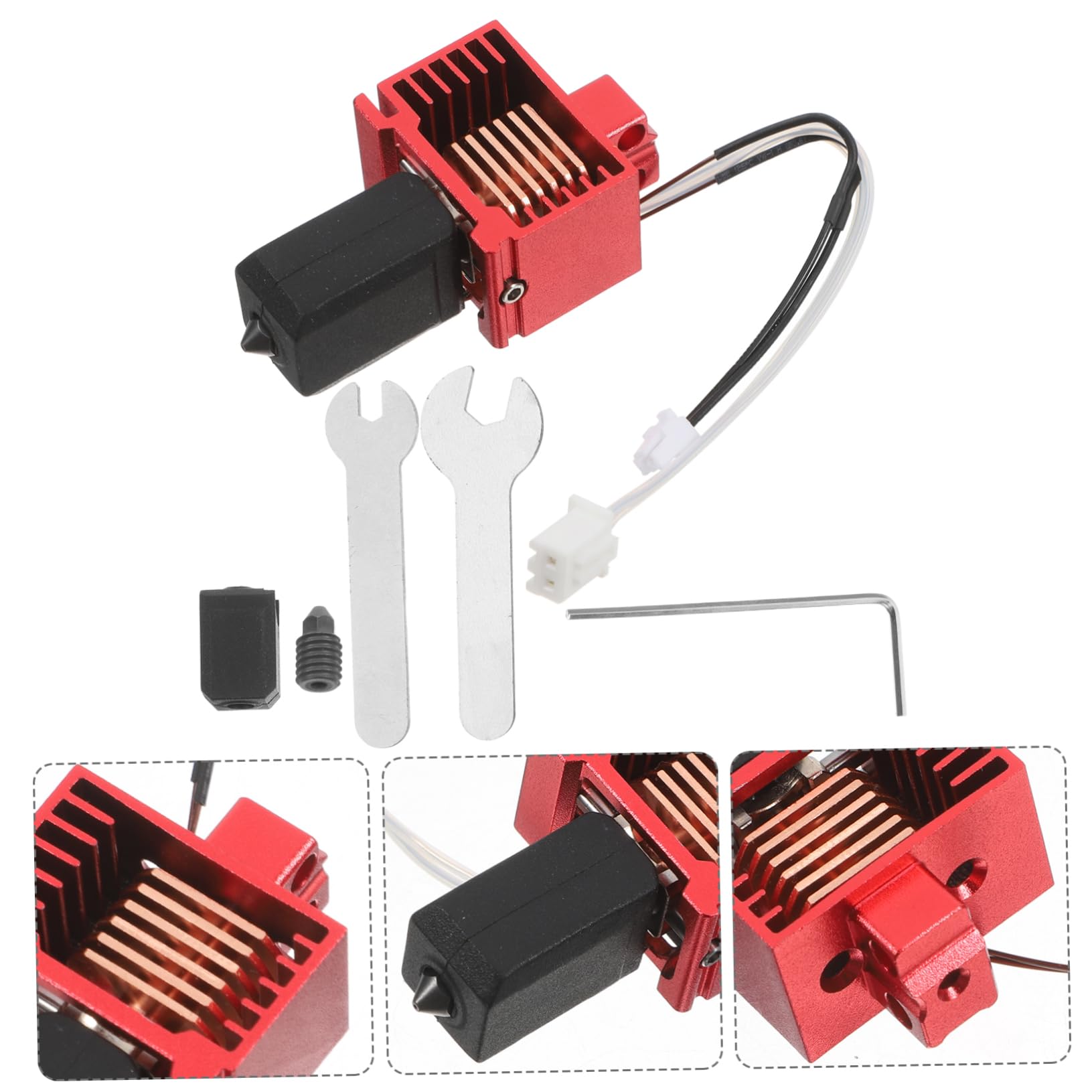 Cabilock Kit Ugello Hotend Per Stampante Parte Ricambio Per Stampante Ugello Estrusore Hotend Costruzione Interamente in Metallo Prestazioni Migliorate Per