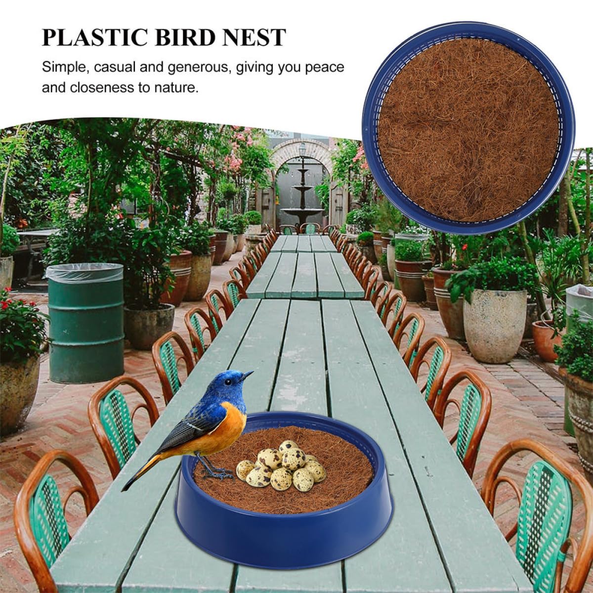 Lurrose Nidi per Piccioni Riutilizzabili in Plastico Buona Traspirabilità, Accessorio per Nidi Domestici, Comodi e Resistenti, per Uccelli e Piccoli Animali in Casa