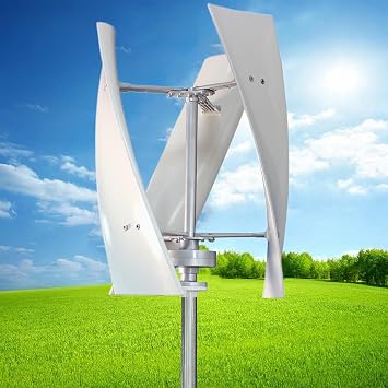 Wind Turbine Generator, 12V/24V 13000W 3 Blade Vertical Axis Wind Turbine Generator, w/Controller & Flange Plate, Wind Turbine for Home, Boat,12V