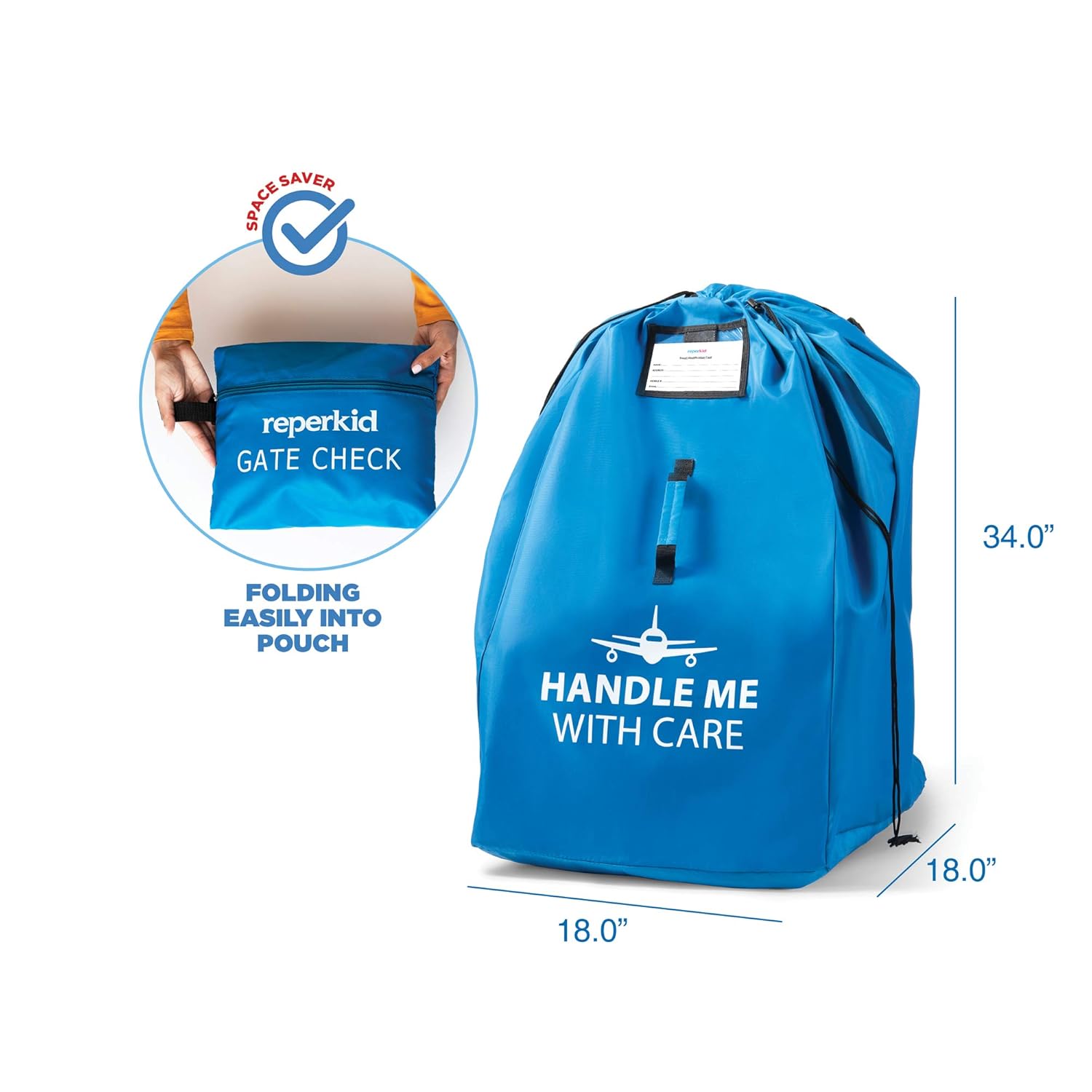 Car Seat Travel Bag for Airplane. Bonus E-Book. Safe & Secure. Pouch and Backpack Easy to Carry | Ideal Airplane Gate Check Bag for Car Seats & Booster | Universal Size : Baby