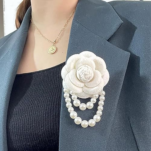 Miniatura 4 de Broche de perlas bohemias para mujeres, adolescentes, niñas, broche de cuello vintage, broches para chal, broches para regalos, borlas de perlas,