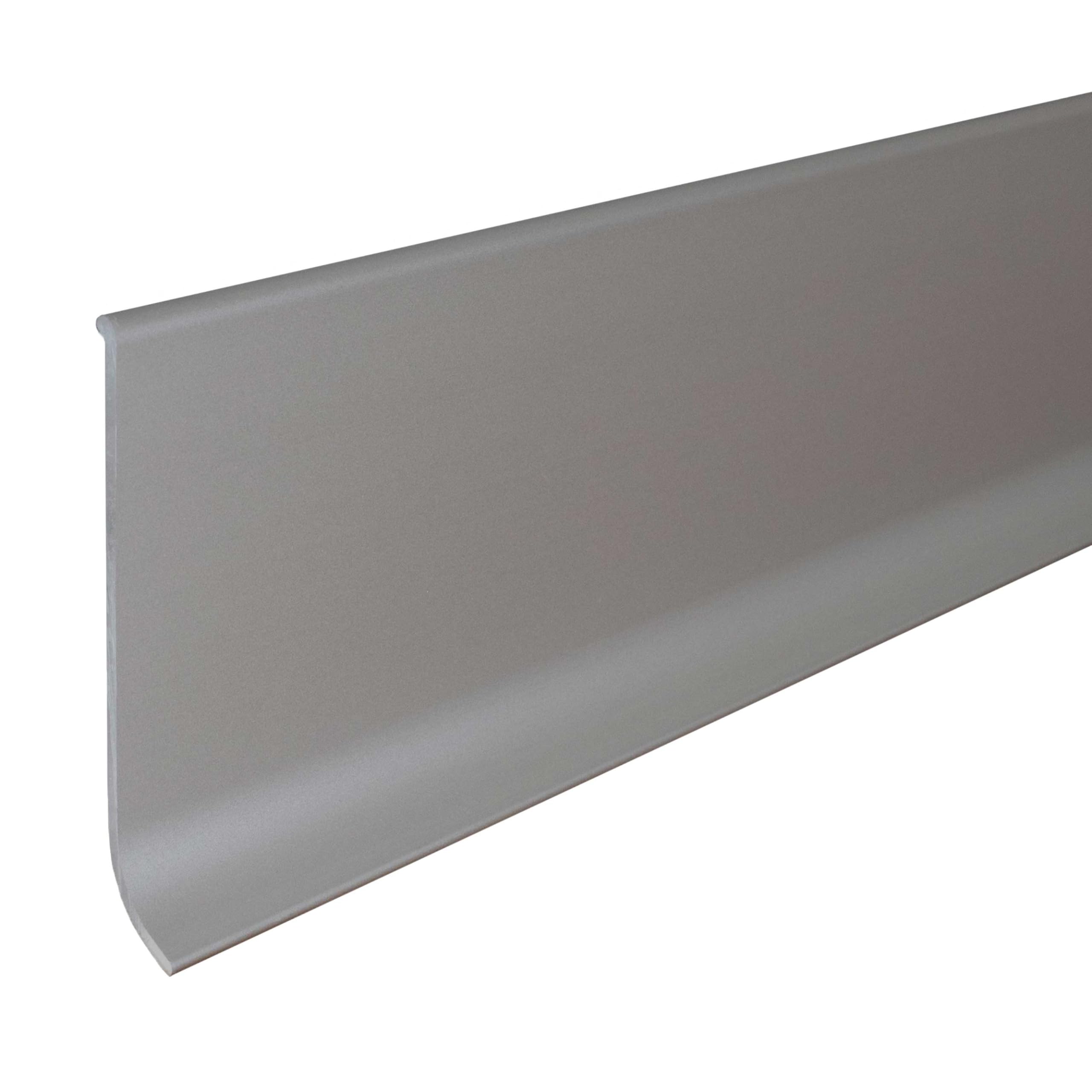 Sockelleiste | Aluminium | Silber | Breite 10 mm | Höhe 80 mm | Länge 2500 mm | Materialstärke 1.5 mm | Ungebohrt | Fußleiste | 1 Stück