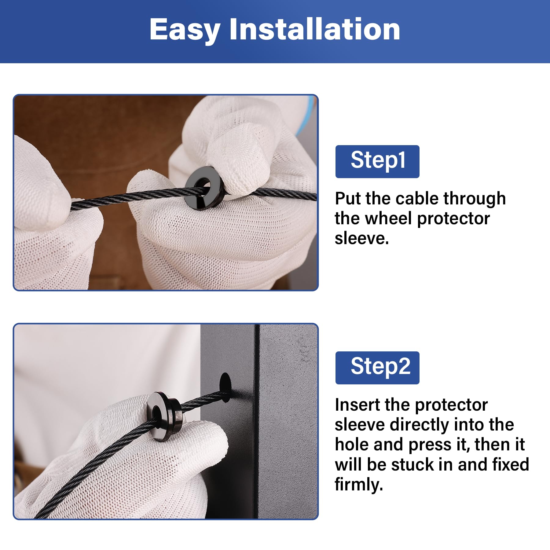 Snapklik.com : Fulifix 20Pack Black Cable Railing Angled Protector ...