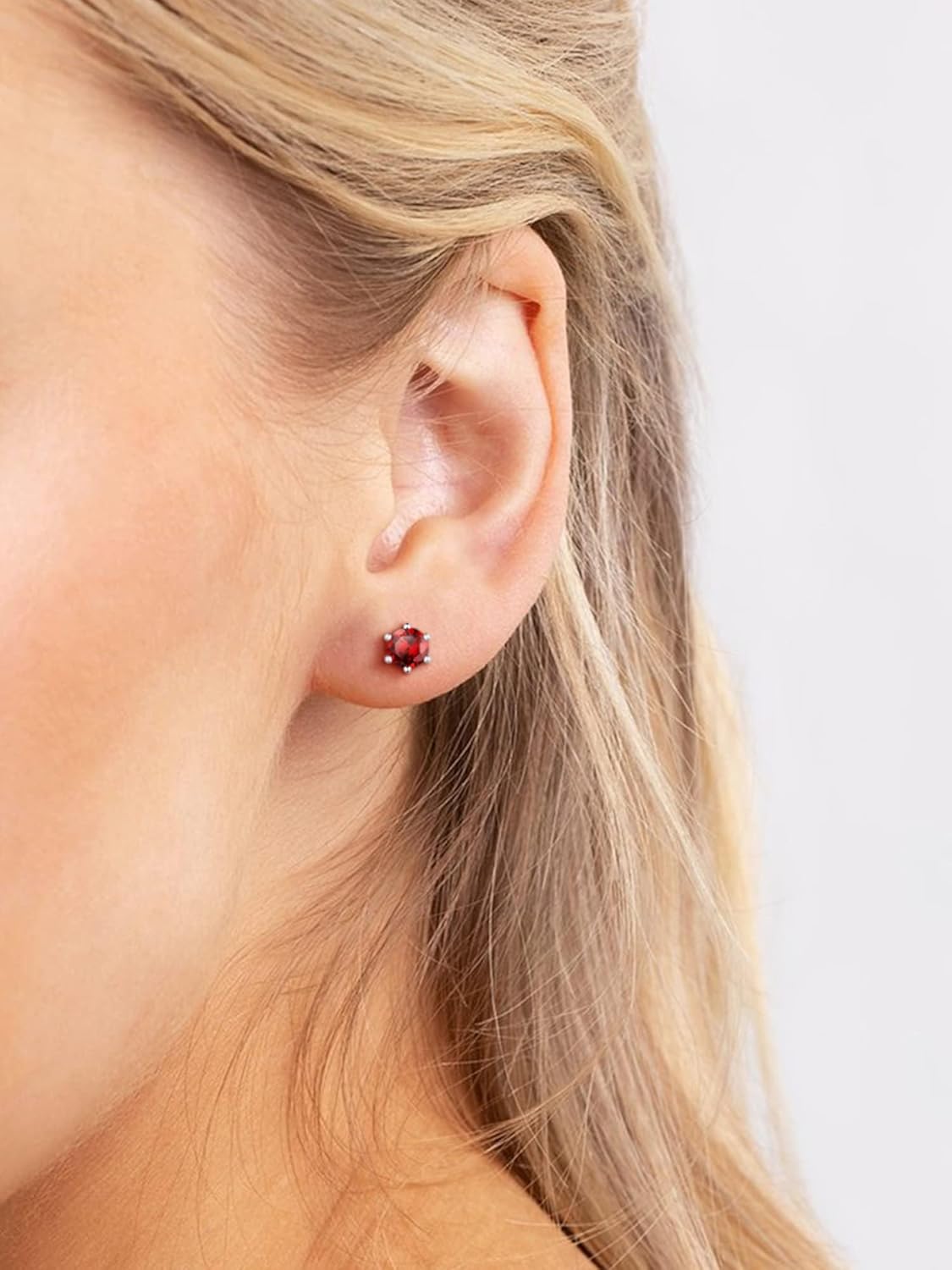 ChicSilver 925 Sterling Silver Earrings Sparkling Heart/Round/Princess Cut Birthstone Earrings for Women Birthday Jewelry with Gift Box - Image 3