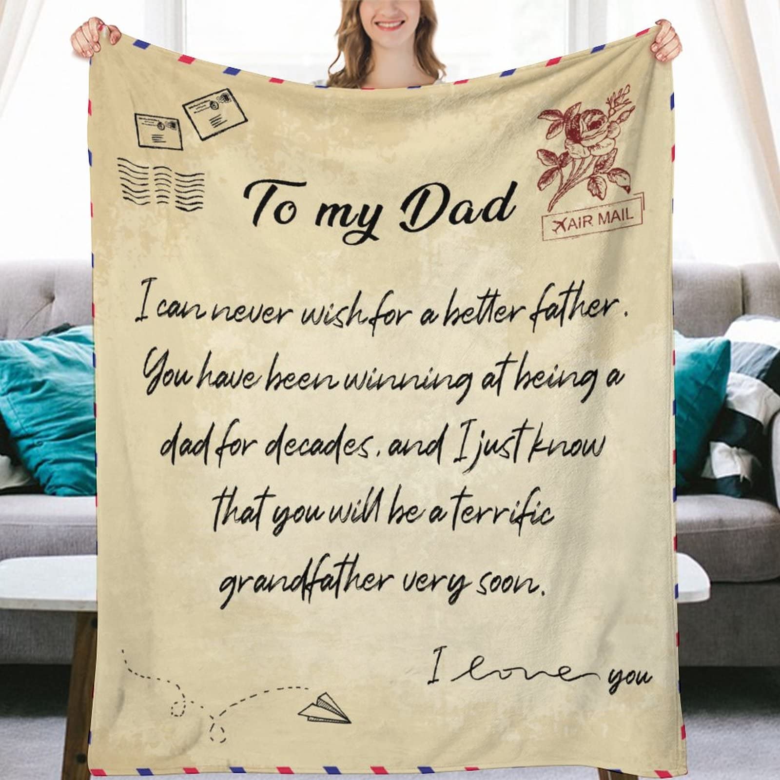Couverture chaude en microfibre le cadeau d'anniversaire parfait pour célébrer papa