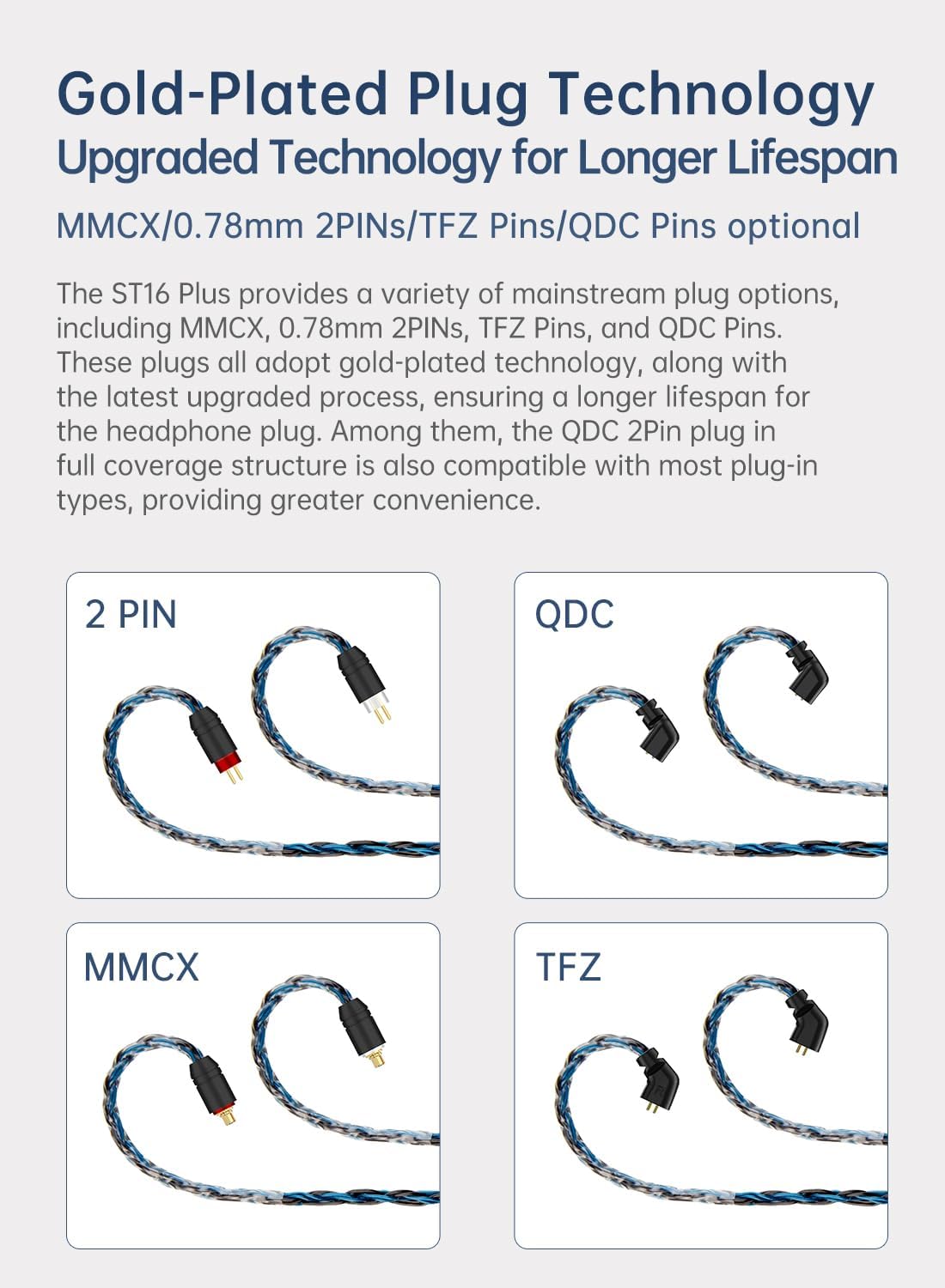 Amazon.com: 2M Length Long KZ CCA IEM Cable and KZ ZSN PRO X in