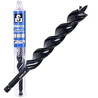 Vista 13 de SOMADA Broca de taladro de 1-1/2 pulgadas x 6-1/2 pulgadas para madera, vástago hexagonal de cambio rápido de 1/4 pulgadas, broca larga de tres