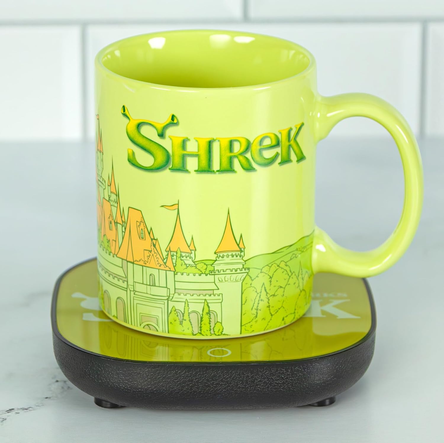 Uncanny Brands Shrek Mug Warmer 12oz Mug with Mug Warmer – Officially Licesned Ceramic Coffee Cup for Desk, Tea, Cocoa, and More - Image 4