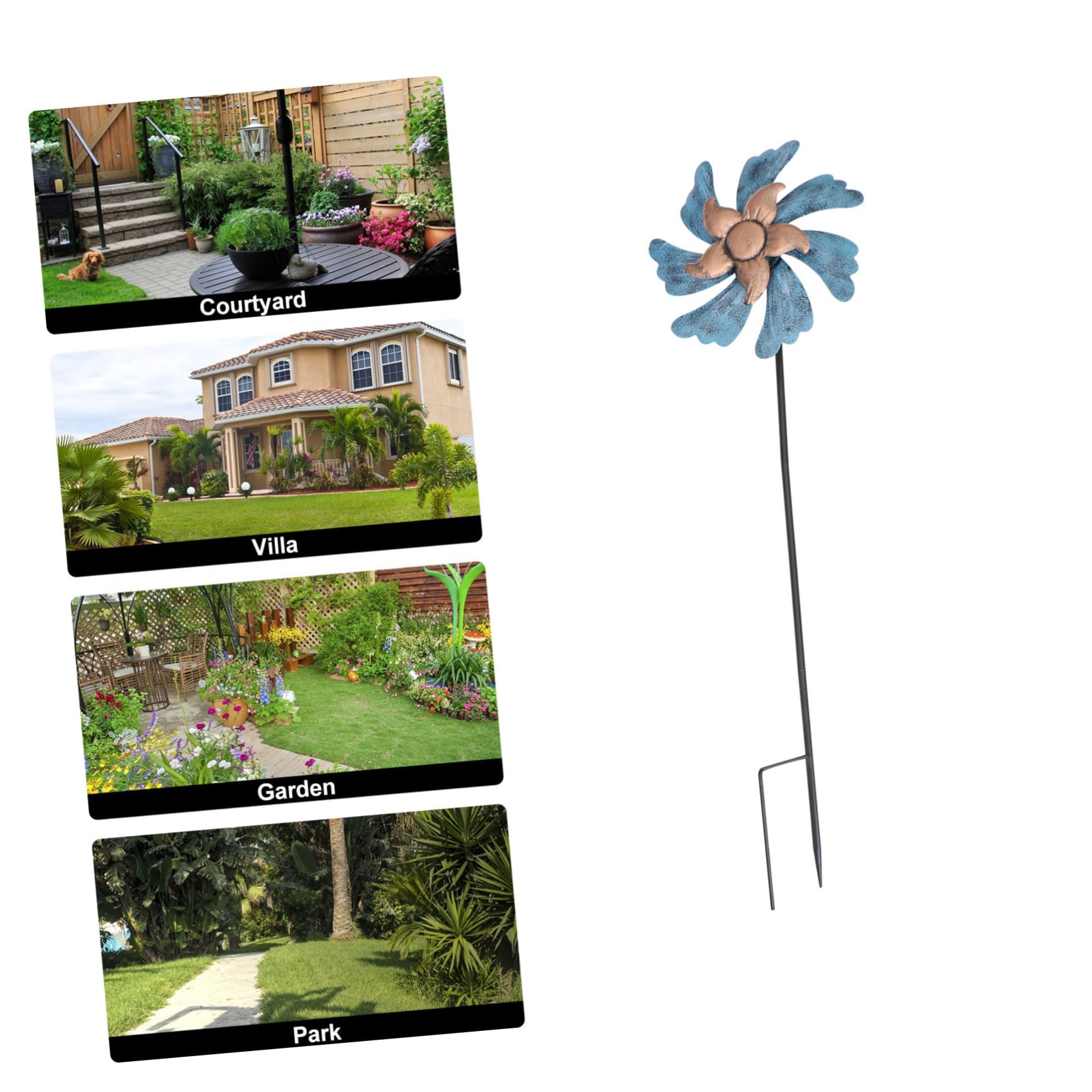 ibasenice 1pezzi Decorazione Da in Forma Girandola Decorazione Esterna Mulino Vento Per Balconi e Parchi Design Girevole Si Muove Vento e Durevole