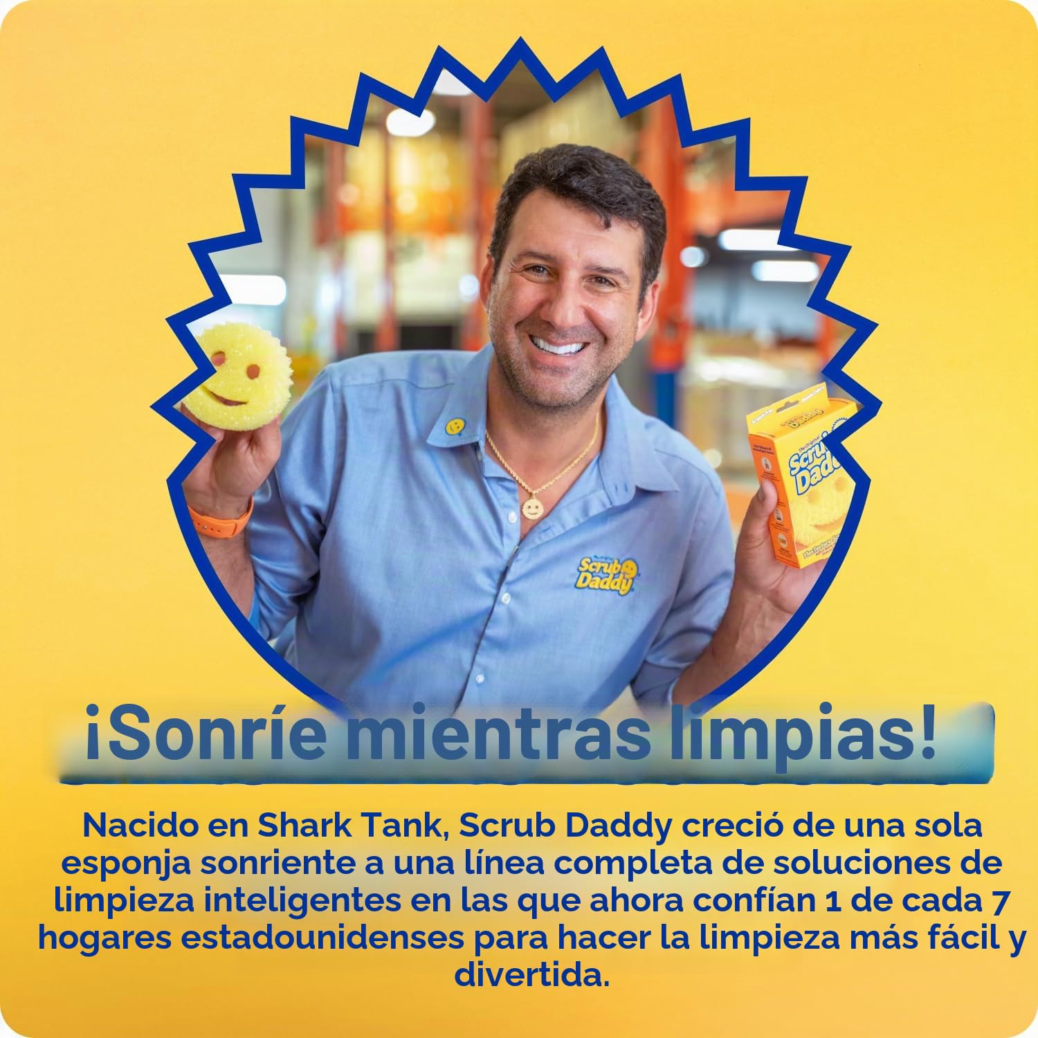 Scrub Daddy BBQ Daddy - Cepillo de Limpieza Barbacoa con Raspador y Abrebotellas, Limpiador de Parrillas de Barbacoa, Sin Cerdas de Alambre con FlexTexture, Cepillos Limpiadores para BBQ
