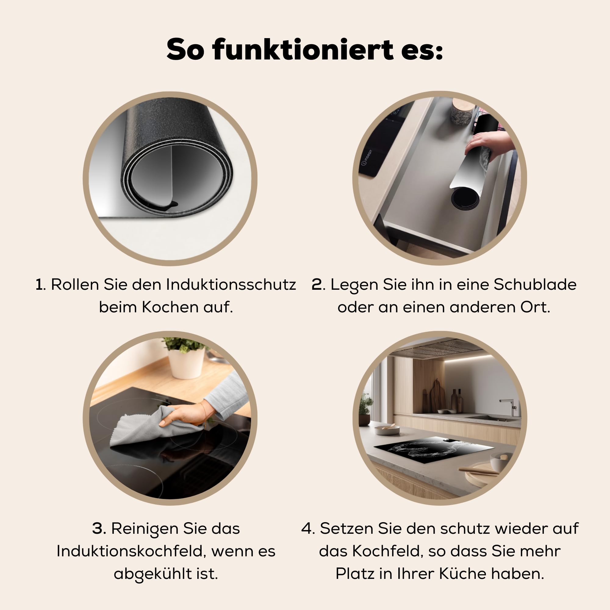 KitchenYeah© Herdabdeckplatte Einteilig Ceranfeld Abdeckplatte Küche Deko – Ansicht 8