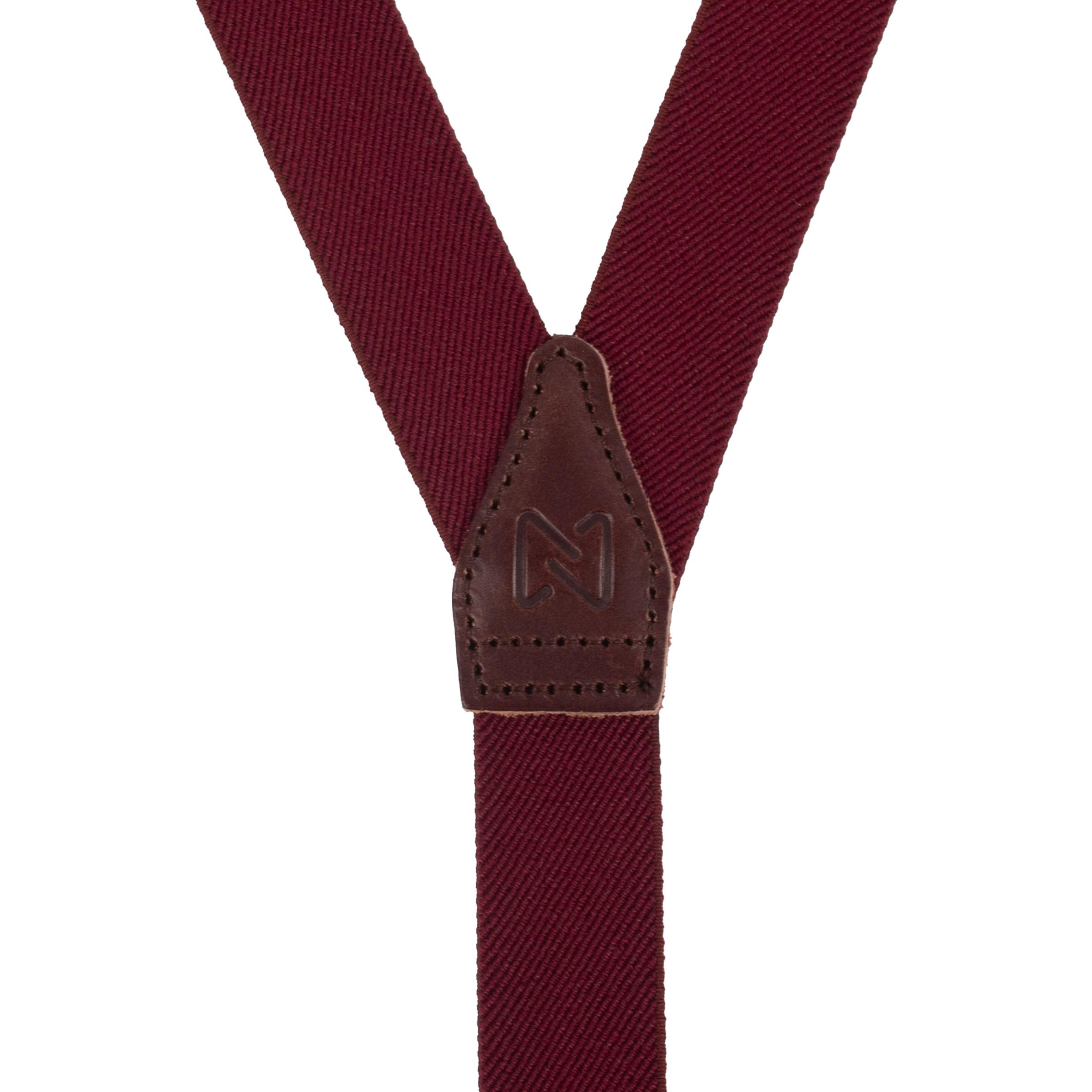 Bretelles fines Bordeaux grenat - Made in Belgium