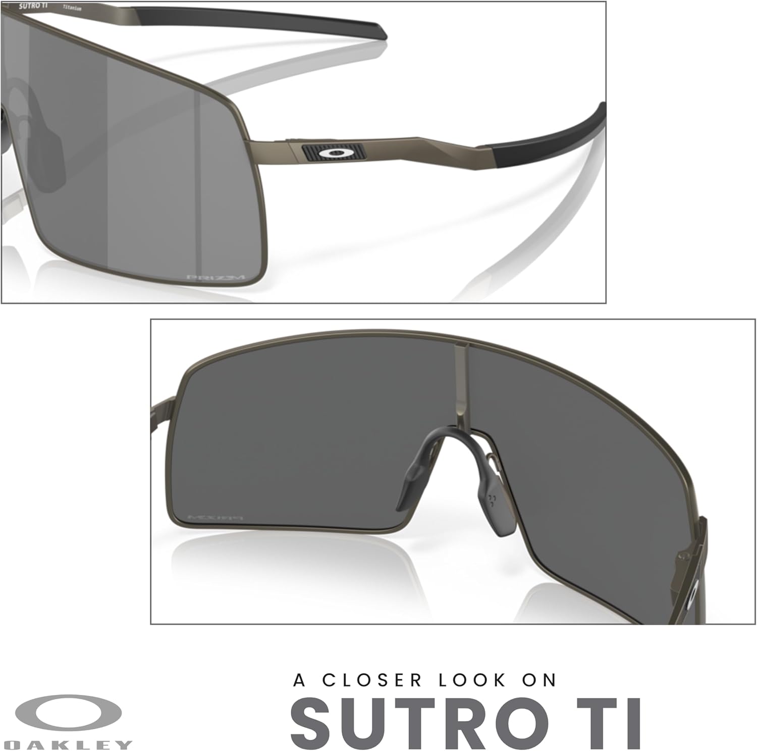 OAKLEY Sutro TI OO6013 Shield Sunglasses for Men+ Bundle Accessory Leash Kit, Microfiber Pouch