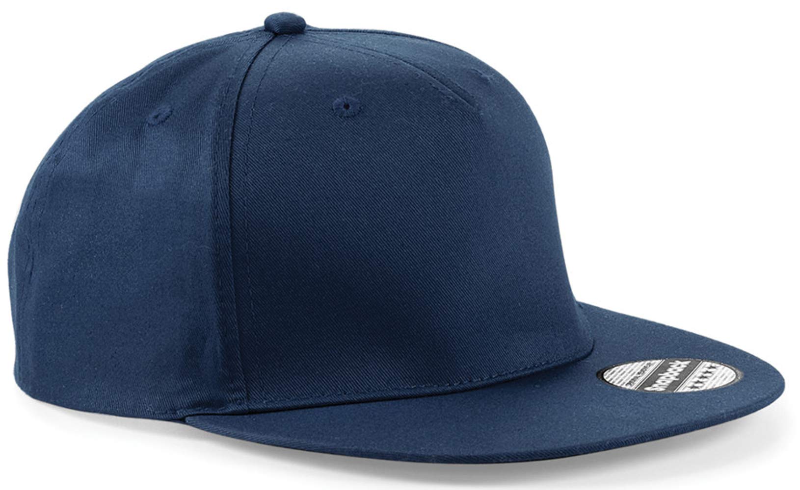 WM SPORTS Personalised Snapback Rapper Baseball Caps Customised Rapper Adults Cap Printed Hip Hop Caps/Hats with Text/Name or Logo or Plain (Navy)