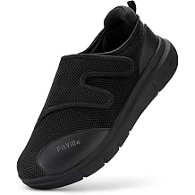 FitVille Diabetic Shoes for Men Extra Wide Width XX-Wide Orthopedic Slip-on Shoes Adjustable Closure Walking Sneakers with Arch Support Cushioning Therapeutic for Swollen Feet