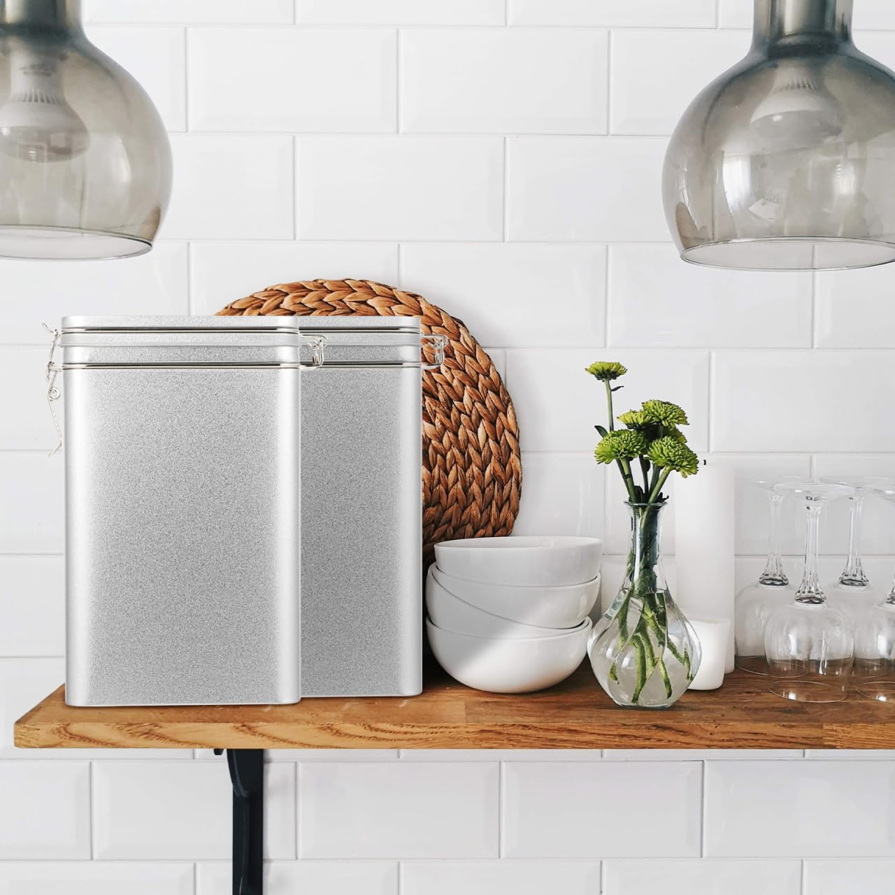 Gatuida Kaffeedose Aus Weißblech - Luftdicht & Stylisch Für Kaffeebohnen Und Gemahlenen Kaffee