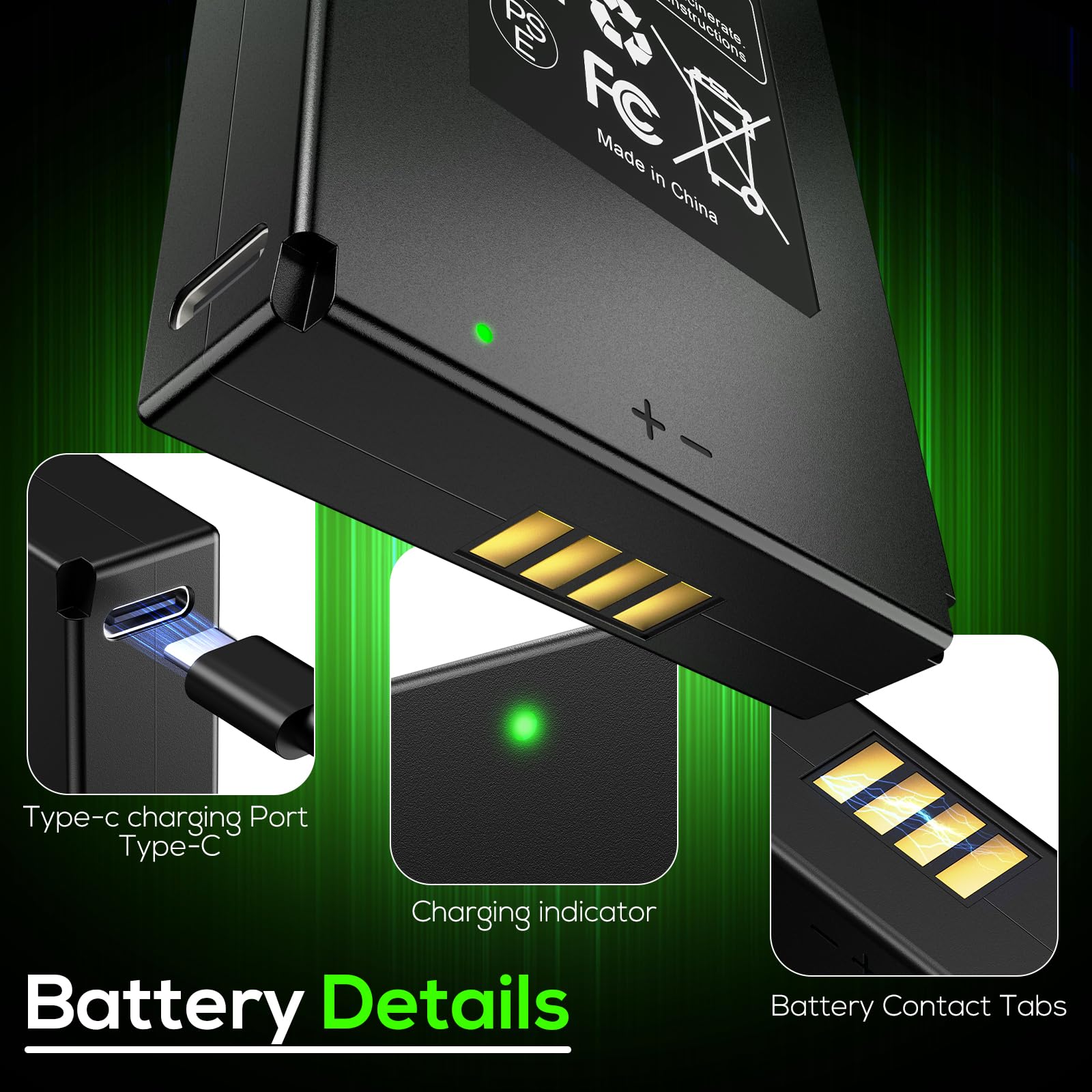 10Ah Batería Compatible con GardePro Modelos Cámara Vigilancia:E6P,E6PCF | 2 pack Batería compatible con GardePro E6PMB, E8P, E8PWF, E8PMB, X60P y X60PMB,Meidase P200P,P300 Pro,S970 Pro Cámara