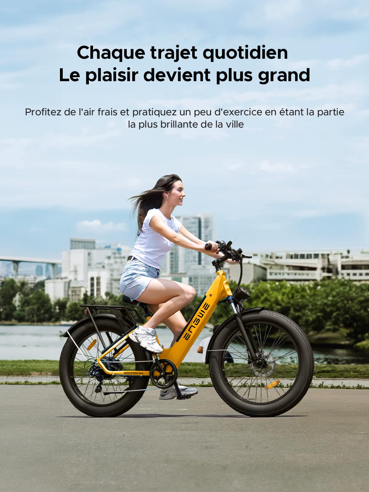 ENGWE E26 Vélo Électrique Femme et Homme 26 * 4,0 Pouces Large Ebike, VTT électrique de 250W, Batterie de 48V 16Ah-Autonomie Gusqu'à 140 km, Vitesse-7, Suspension Double