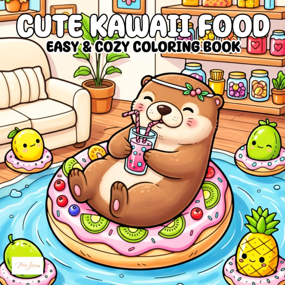 Cute Kawaii Food Coloring Book: Adorable Food Characters, Sweet Treats, and Playful Everyday Snacks to Color