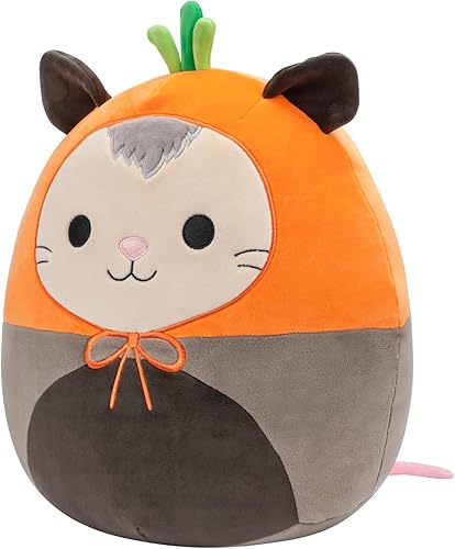 Miniatura 2 de Squishmallows Zarigüeya gris Luanne original de 12 pulgadas con sombrero de zanahoria - Peluche oficial de Jazwares