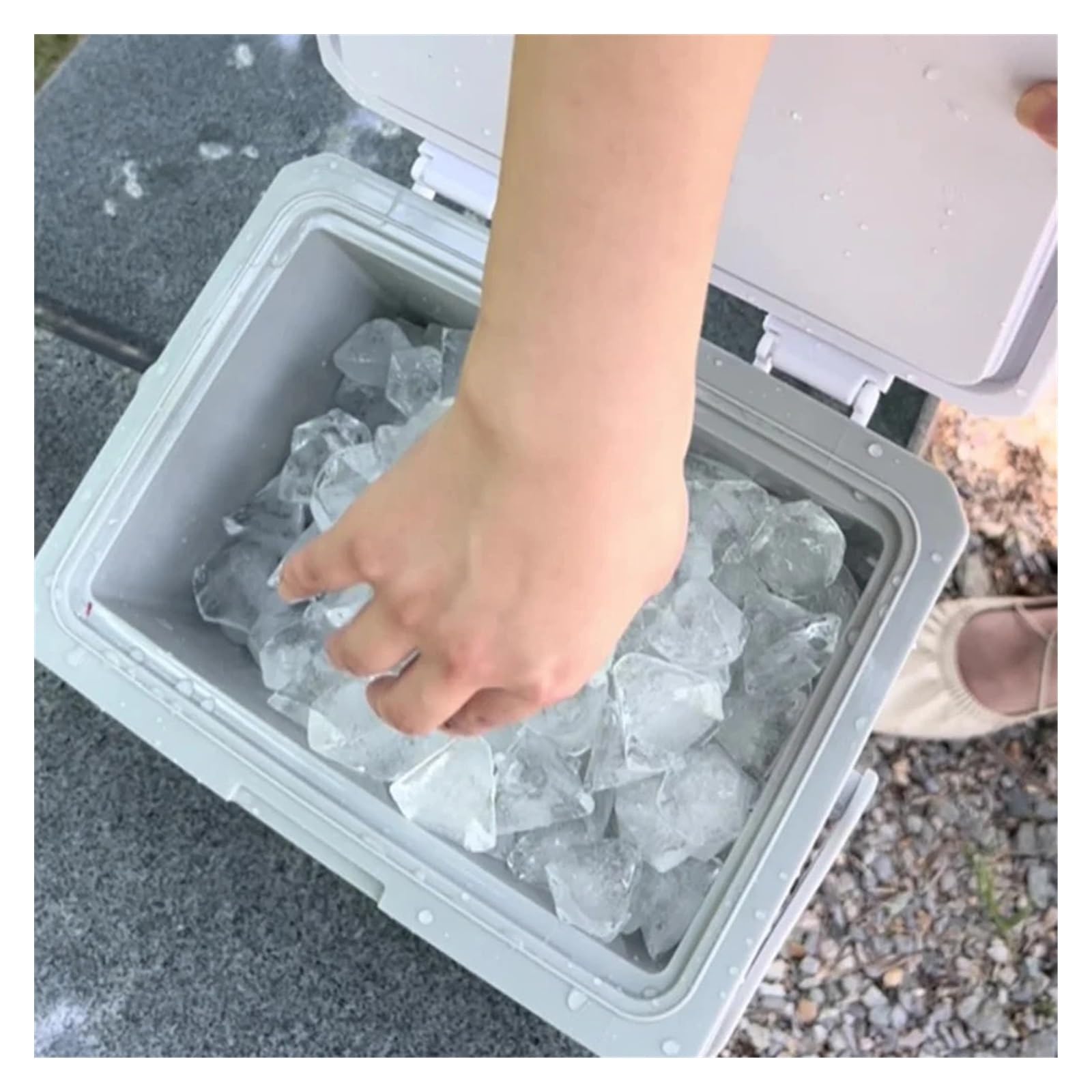 Refrigerador/congelador portátil for Coche de 3/3,8 l, Nevera portátil de Viaje, for Acampar al Aire Libre(White02)