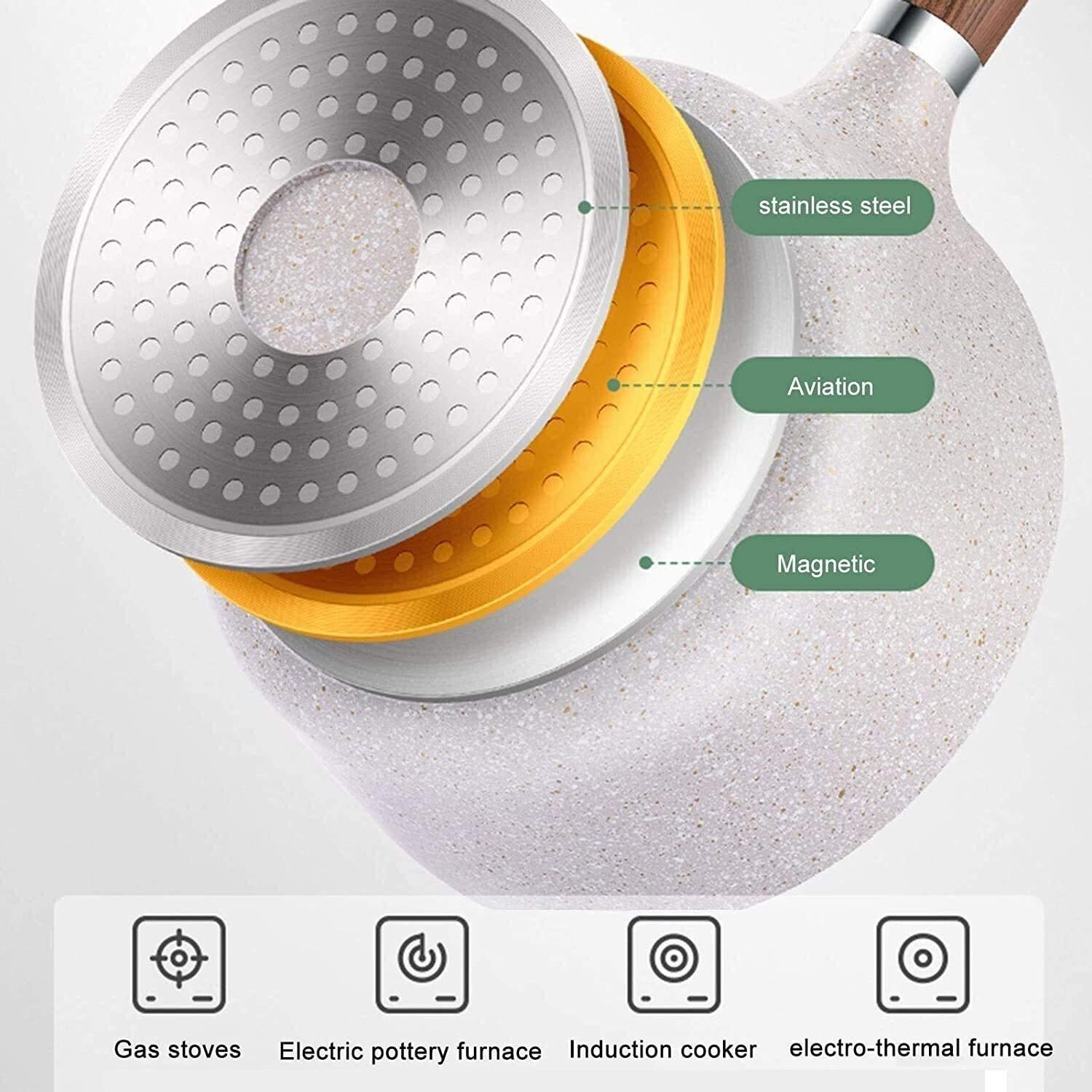 Theepot keramische melkpan, boterwarmer met deksel, houten