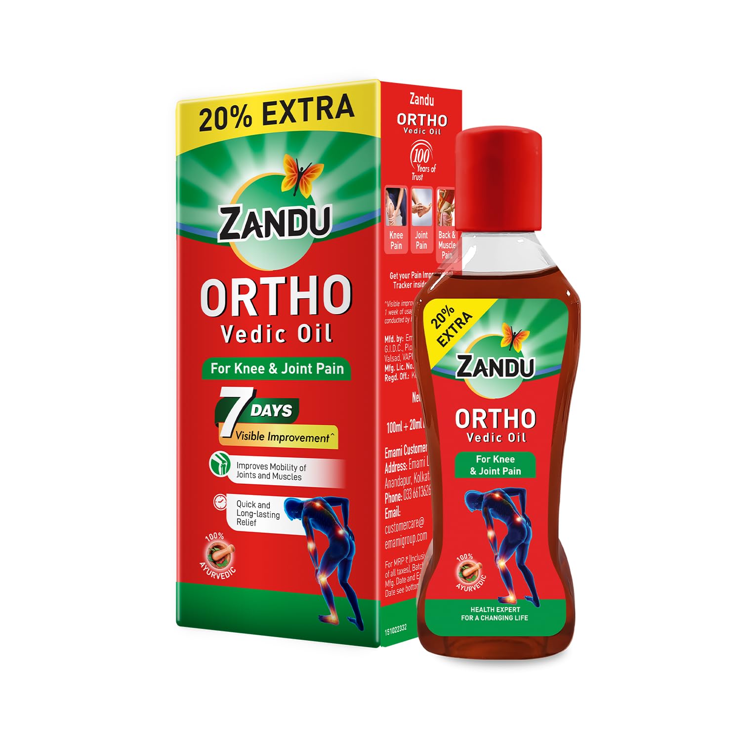 - Ortho Vedic Oil | Ayurvedic Oil for Joint Pain, Muscle Pain, Osteoarthritis | Visible improvement in 7 days, 50ml