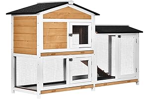 PawHut 62" Large Rabbit Hutch with Run