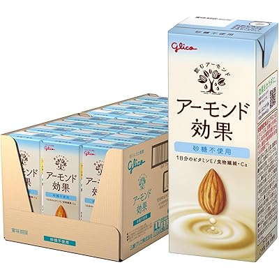 アーモンド効果 砂糖不使用 200ml×24本 江崎グリコ 常温保存可能 ビタミンE 食物繊維 アーモンドミルク