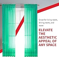 Vista 169 de Sapphire Home - Paneles de cortina (2 unidades), cortinas translúcidas de 54” x 84” (108” de ancho en total), paneles de gasa para dormitorio, sala